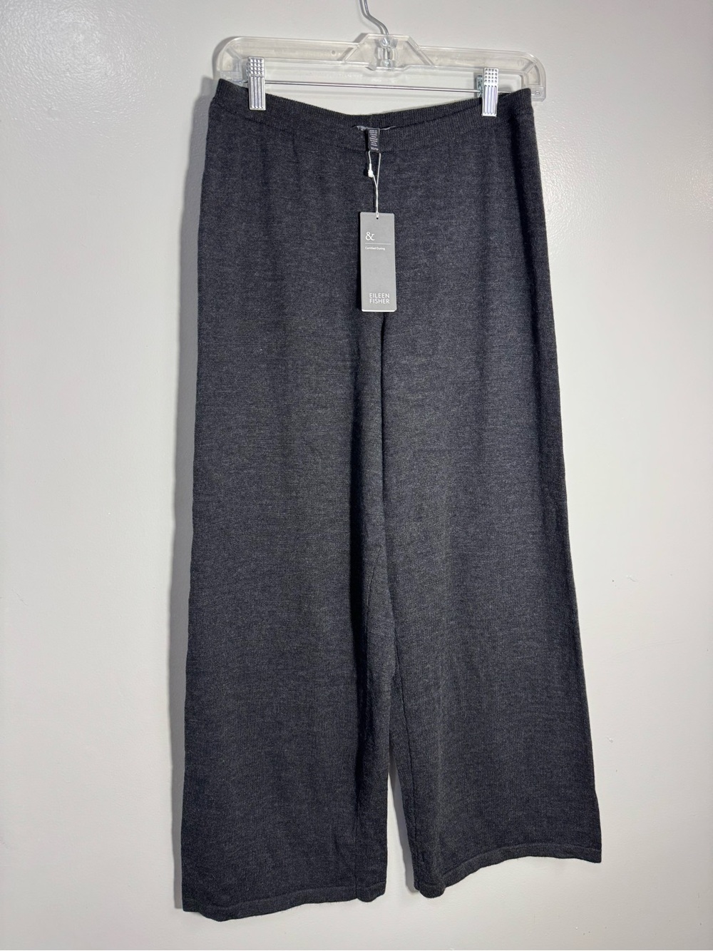 NWT $218 Eileen Fisher Straight Cropped 100% Merino Wool Pants